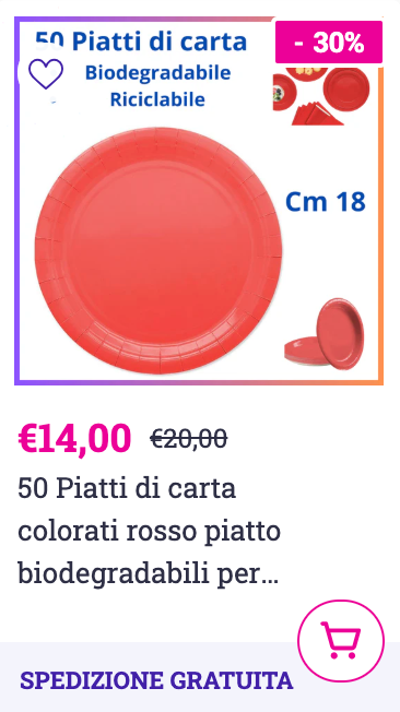 Piatti di carta colorati monouso per le feste