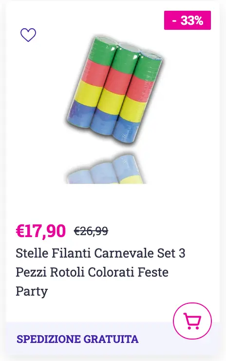 accessori tavola carnevale economici