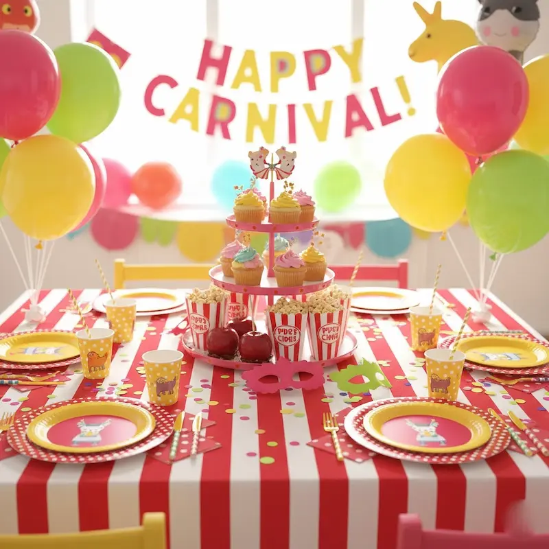 idee originali tavola carnevale