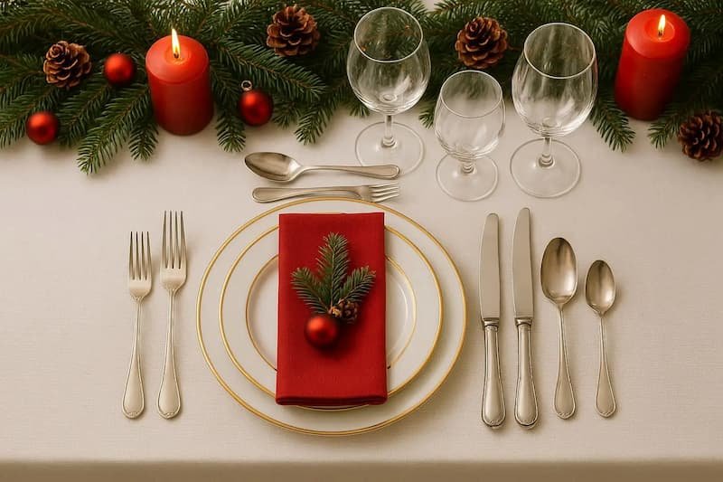 Mise en Place Perfetta a tavola di Natale