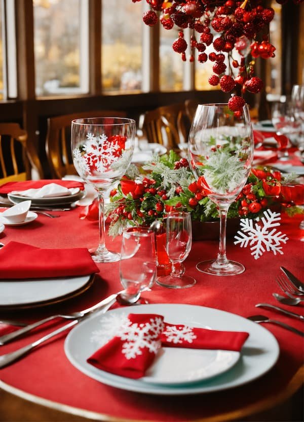 tavola di Natale in stile classico