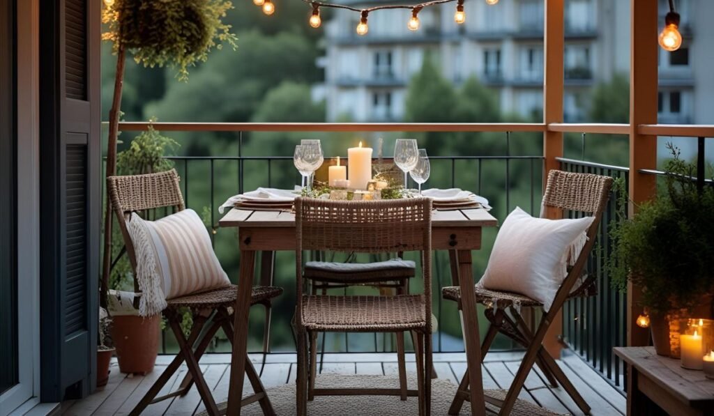 Apparecchiare tavola estiva balcone