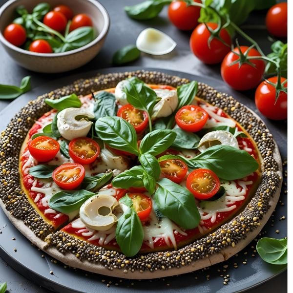 Pizza Con Base Di Grano Saraceno E Semi Di Chia