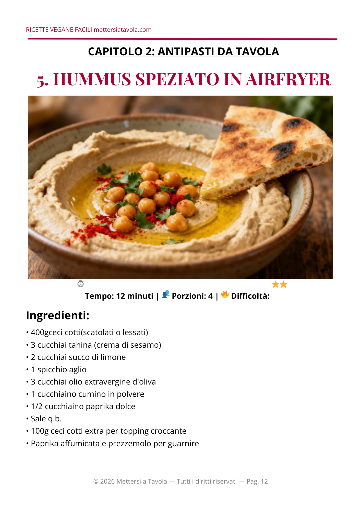 hummus e la cucina vegana